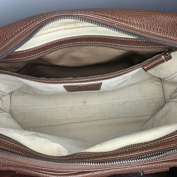 Coach Men's brown leather computer/ messenger bag No F04S-5153